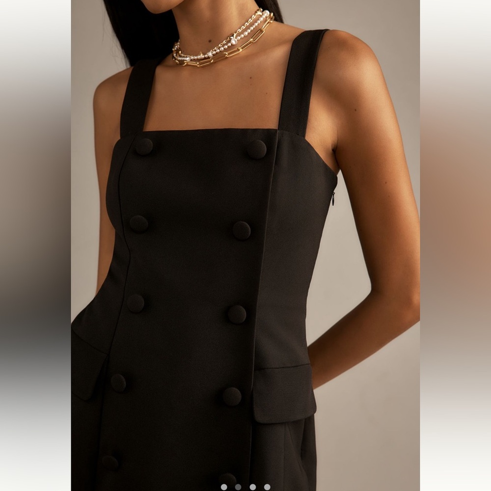 NWT Anthropologie Hutch Sleeveless Button-Front Blazer Romper